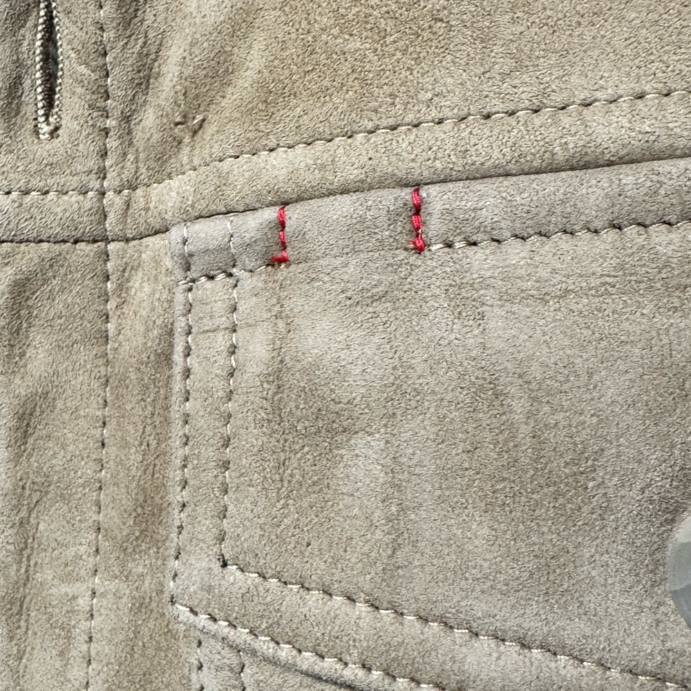 Isaia Suede LeatherJacket in Warm Tan - Picture 3 of 10